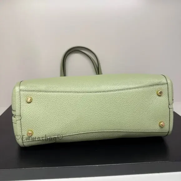 Coach Erin Shoulder Bag Refined pebble Leather CAQ86 Gold/Pistachio - Picture 6 of 9